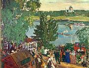 Promenade Along Volga River Boris Kustodiev